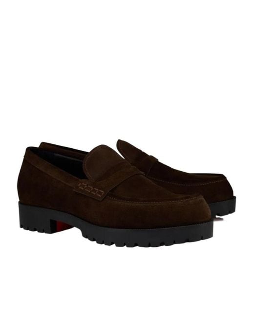 Christian Louboutin Brown Cavavin Moccasins for men