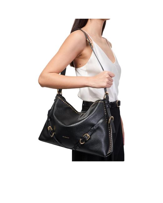 Givenchy Black Voyou Medium Leather Bag