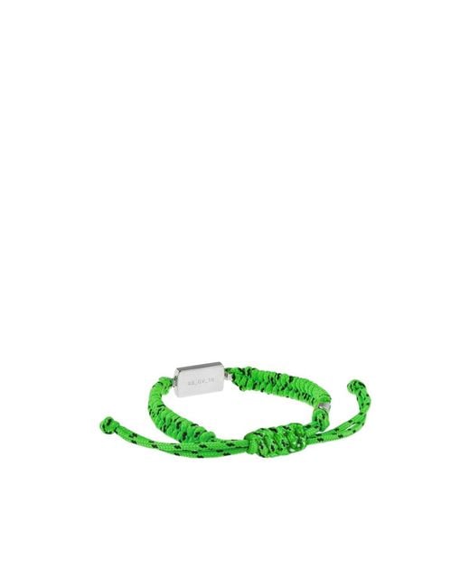 Balenciaga Green Bb Logo Engraved Adjustable Bracelet for men