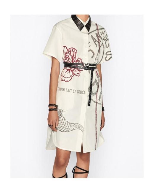 Dior White Long Blouse