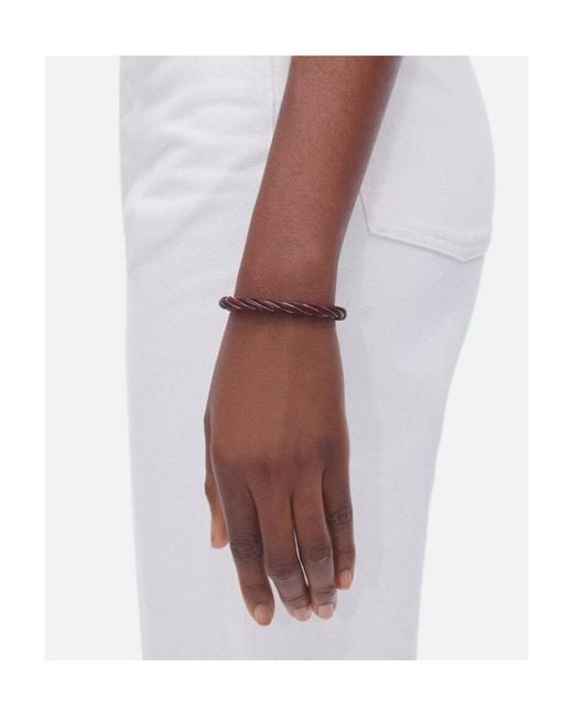 Bottega Veneta Metallic Twist Cuff Bracelet