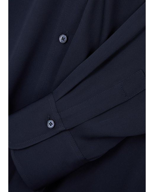 Vince Blue Stretch-Silk Shirt