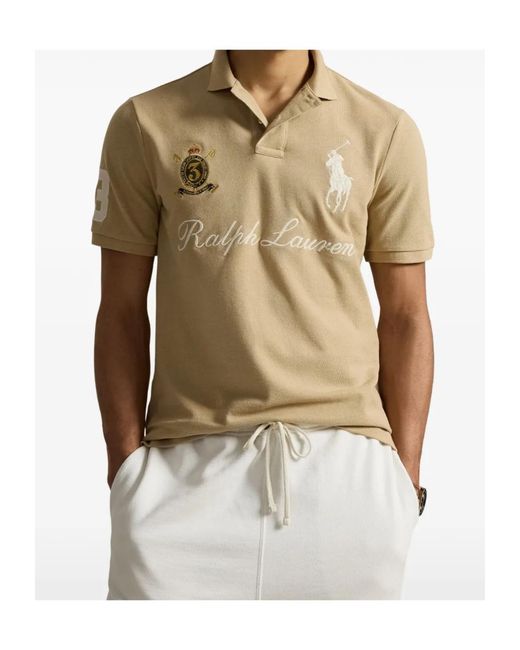Polo Ralph Lauren Natural Big Pony Logo-Embroidered Polo Shirt for men