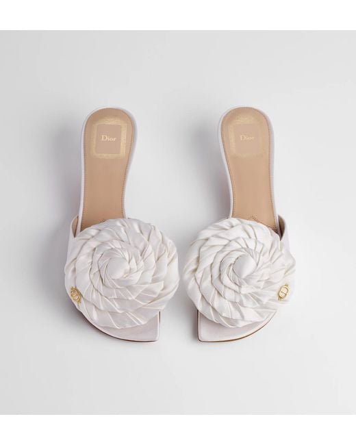 Dior White Aurore Heeled Sandal