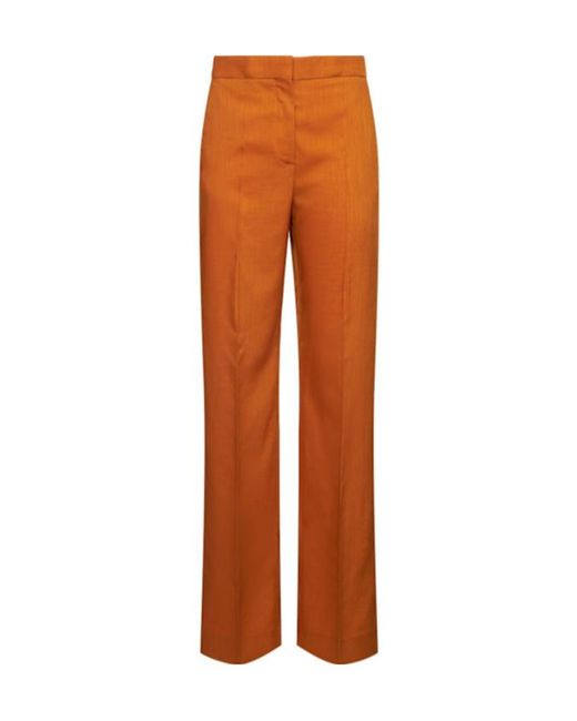 Tory Burch Orange Belt-Loop Casual Pants