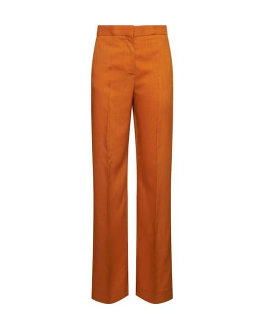Tory Burch Orange Belt-Loop Casual Pants