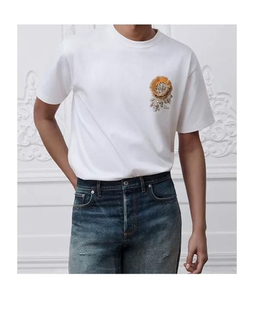 Dior White Short-Sleeved T-Shirt for men