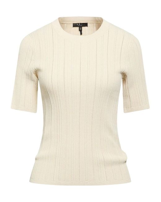 Rag & Bone Natural Simple Yarn-Dyed Knit Sweater