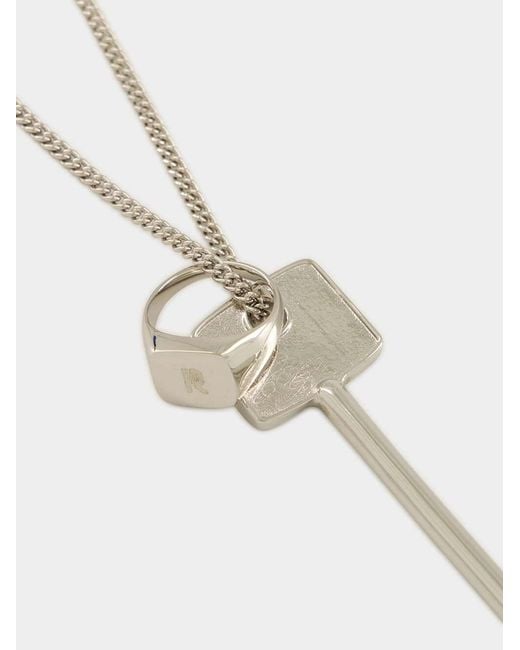 Rabanne White Rabanne Key-Pendant Necklace