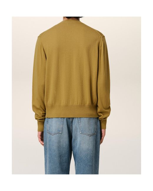 AMI Yellow Ami De Coeur Jumper for men