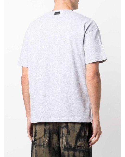 Palm Angels White Pxp Logo-Patch T-Shirt for men
