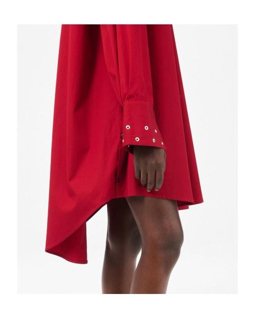 Our Legacy Red Frock Shirt Dress