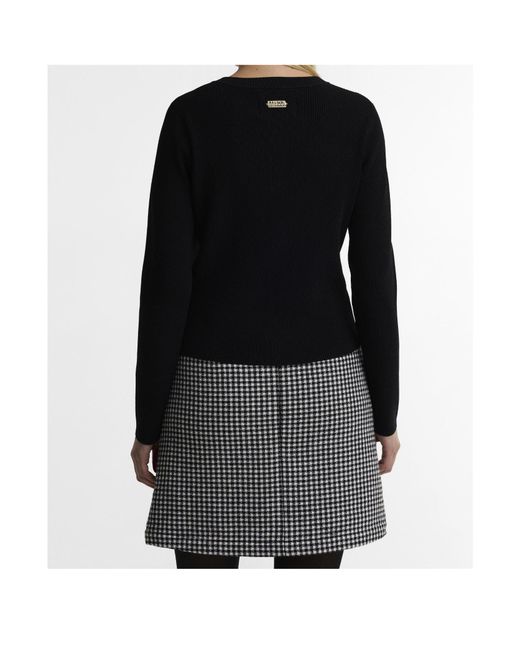 Barbour Black Button-Front Knit Cardigan