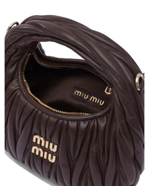 Miu Miu Brown Mini Wander Shoulder Bag