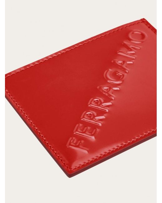 Ferragamo Red Logo Clip for men