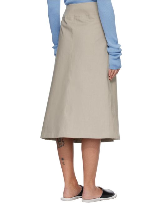 Rier Natural Wrap Design A-Line Skirt