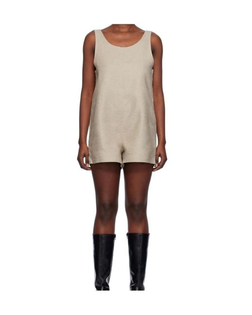 Baserange Natural Crew Neck Jumpsuit