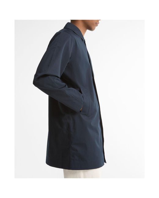 Barbour Blue Single-Breasted Mid-Length Utility Jacket for men