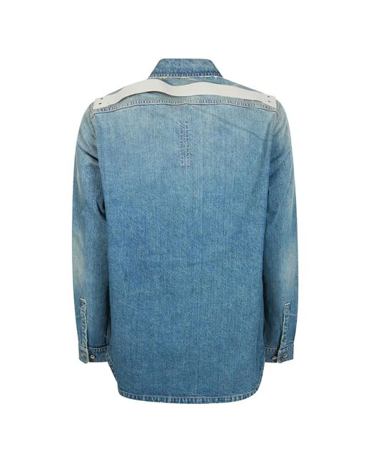 Rick Owens Blue Denim Outershirt Jacket for men