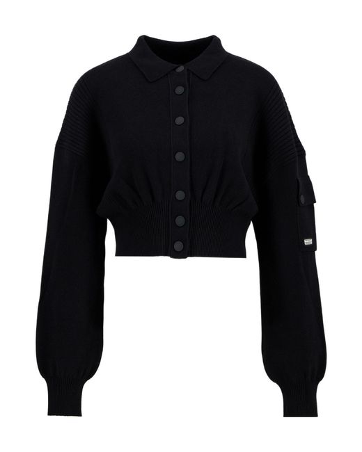 Barbour Black Gigi Knitted Bomber
