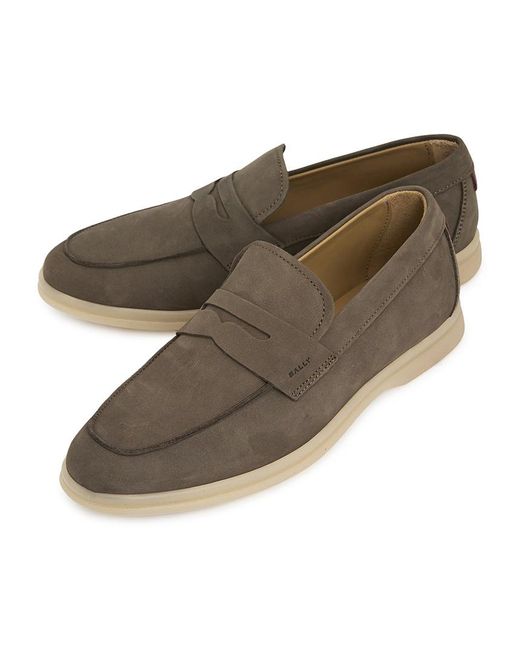 Bally Brown Round-Toe Casual Shoes for men