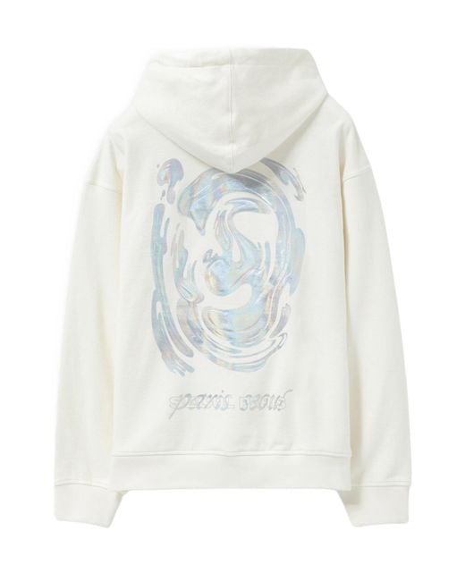 Wooyoungmi White Long-Sleeved Hoodie for men