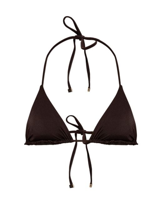 DSquared² Black Lace-Up Bikini Top