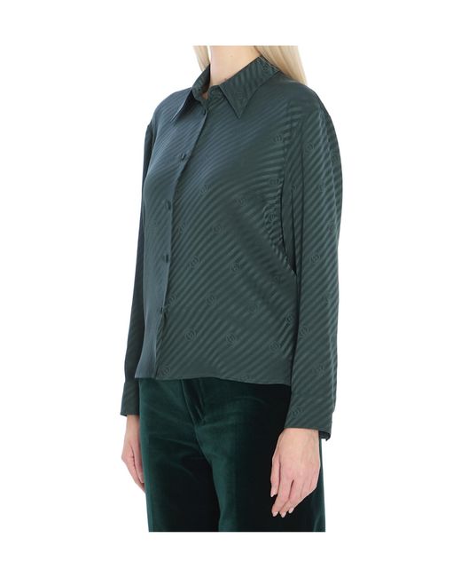Gucci Green Interlocking Jacquard Shirt
