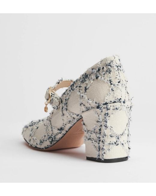 Dior White Round-Toe High Heels