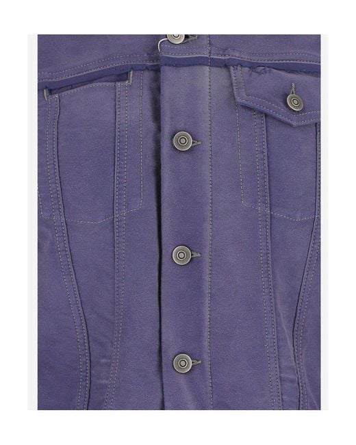 Maison Margiela Blue Oversized-Collar Denim Jacket