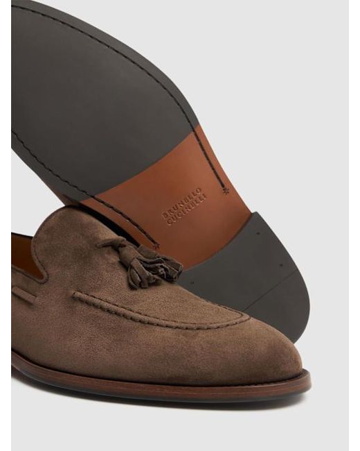 Brunello Cucinelli Brown Round-Head Casual Shoes for men