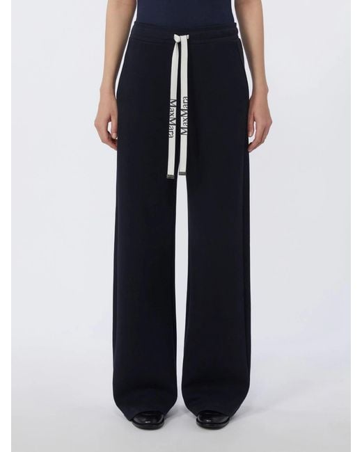Max Mara Black 'S Bali Straight Leg Drawstring Pants