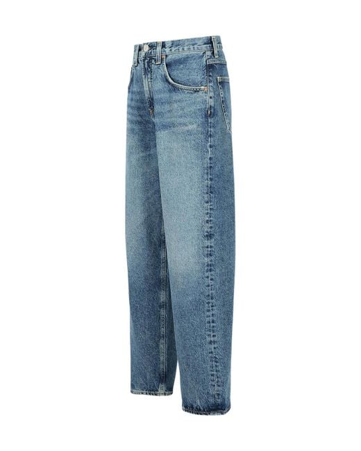 Agolde Blue Button-Fly Straight-Leg Jeans for men