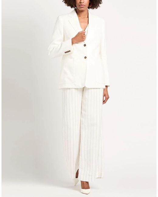 Max Mara White Single-Breasted Blazer