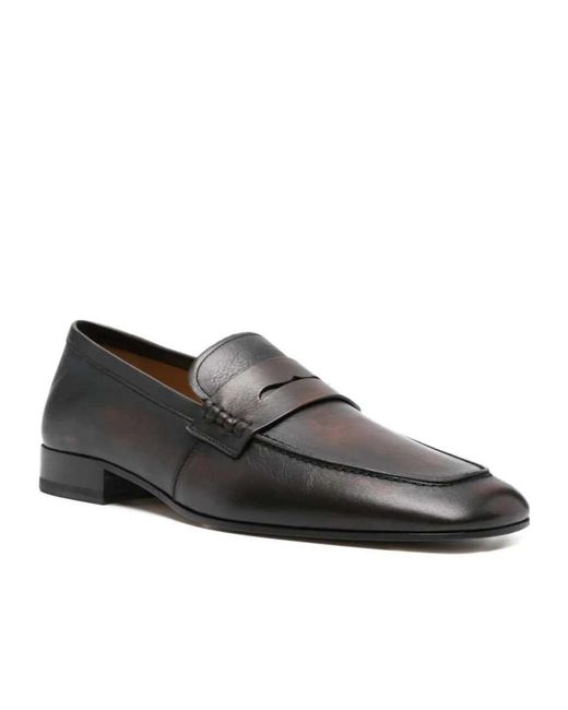Dries Van Noten Black Leather Loafers for men