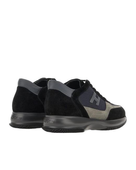 Hogan Black Interactive Sneakers for men