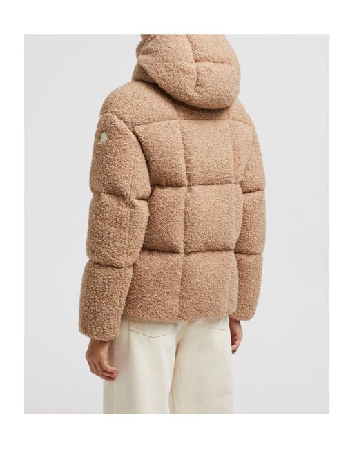 Moncler Brown Paranas Hooded Short Puffer Jacket