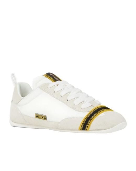 Fendi White Wrap Sneakers