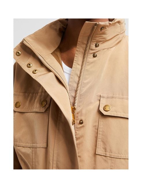 Moncler Natural Nantes Pocket Detailed Parka
