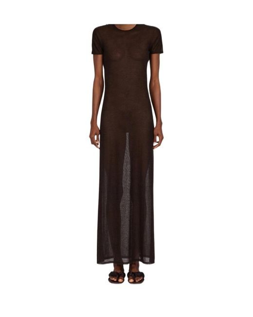 Ferragamo Brown Ferragamo Straight Cut Dress