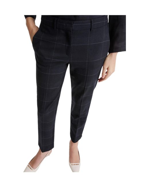 Marella Black Checked Casual Trousers