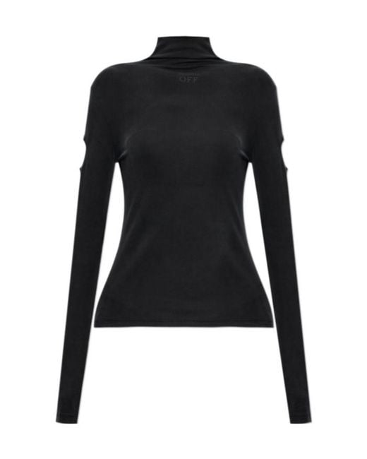Off-White c/o Virgil Abloh Black Long-Sleeve High-Neck T-Shirt