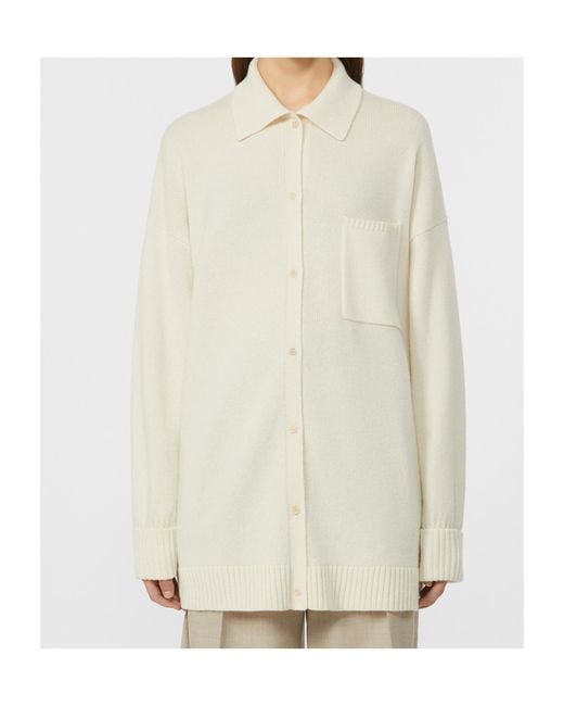 Max Mara White Bull Button-Up Cardigan