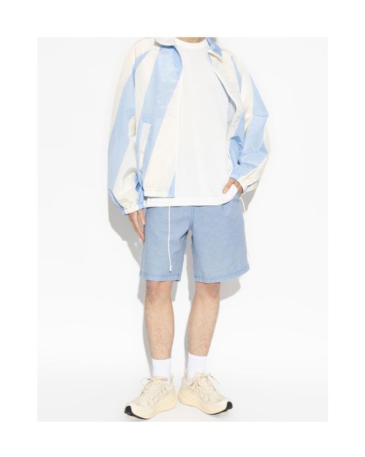 American Vintage Blue Patch Pocket Shorts for men