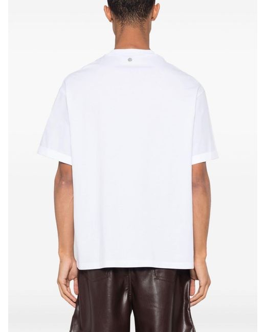 Neil Barrett White Crew-Neck Cotton T-Shirt for men