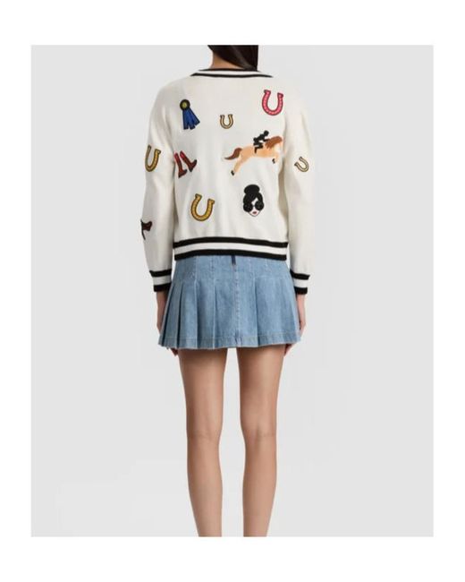 Alice + Olivia White Bradley Cardigan