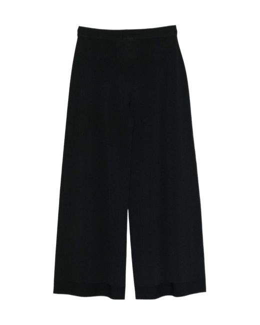 D.exterior Black Elasticated-Waist Trousers