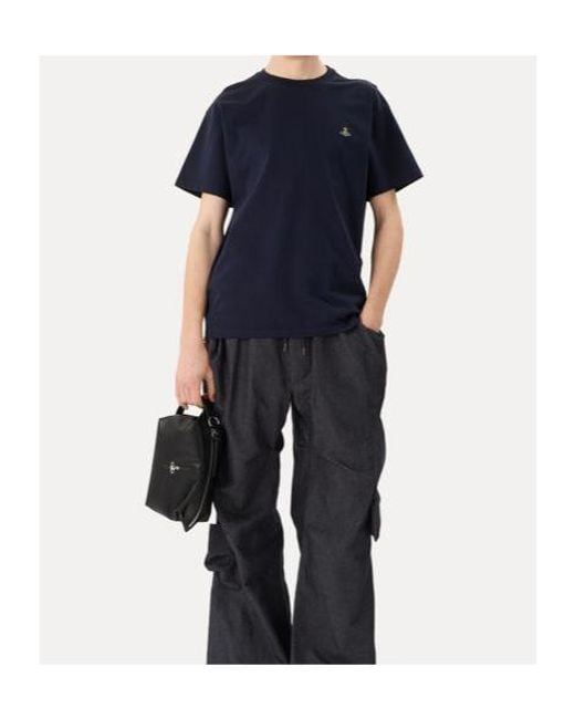Vivienne Westwood Blue Orb-Embroidered Crewneck T-Shirt