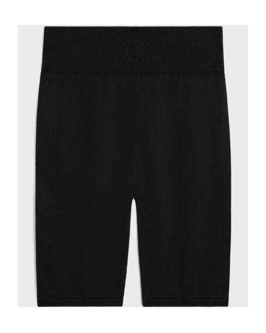 Céline Black Triomphe Cycling Shorts