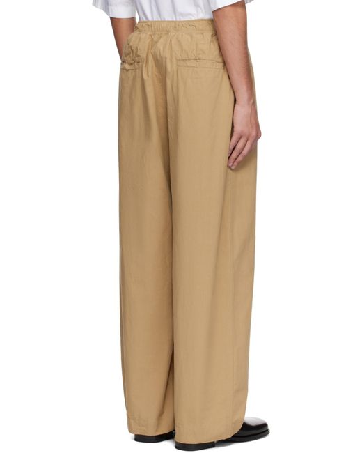 Studio Nicholson Natural Elastic Waist Casual Pants for men